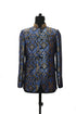 Hand Embroidered Blue Wings Nehru
